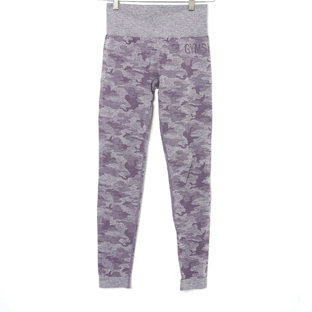 Gymshark Purple Camo Leggings (Small)